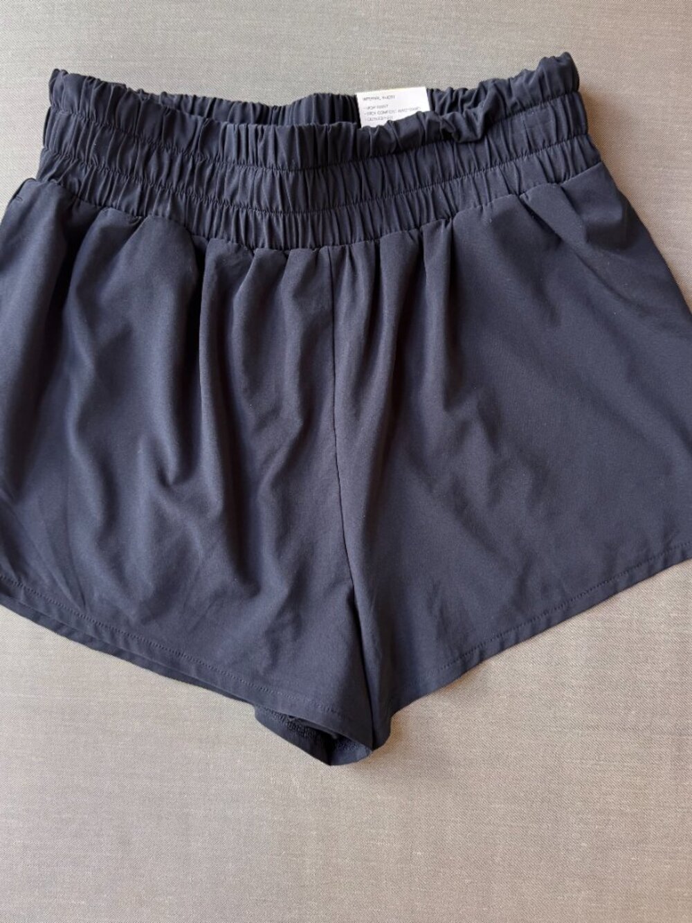 NWT - Z by Zella High Waist Interval Shorts with Curved hem in Navy.  Size S.